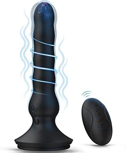 Masažer prostate za kretanje vala analni vibrator jaka usisna čaša, daljinski upravljač 10 vibrirajući 4 valni modovi, stimulator klitorisa