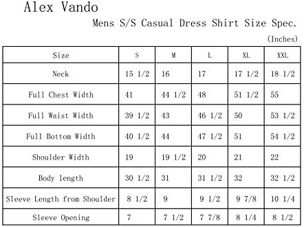 Alex Vando muške košulje za haljine casual redovite fit majice s kratkim rukavima s kratkim rukavima
