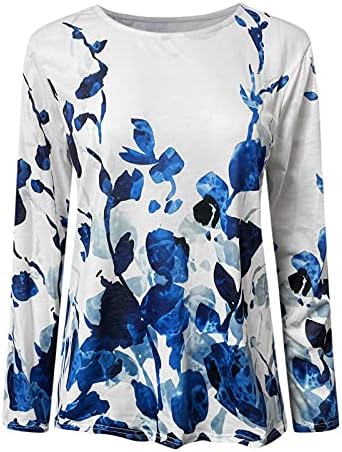 Ženske proljetne ljetne majice casual vrhovi moda 3/4 majice s rukavima labava cvjetna tiskana tunika plus size bluza
