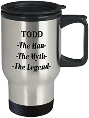 Todd - Čovjek mit o legendi Awesome poklon šalice za kavu - Putnička šalica od 14oz