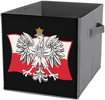 Poljska zastava Orao Velike kocke kante za odlaganje srušenih platna Organizatori ormara za polica