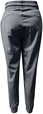 Miashui casual hlače žene elastične odjeće za odjeću elastični džep znoj casual ženska labava ženska papirnata vrećica hlače