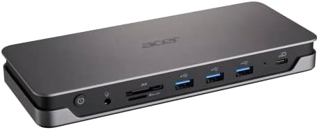 Acer USB Type-C GEN 1 DOCK 2 X HDMI 2.0 PRIKLJUČI 1 X Prikaz 3 X USB 3.1 Ports Gen1 Ports Ethernet SD Reader Reader do 2TB zahtijeva