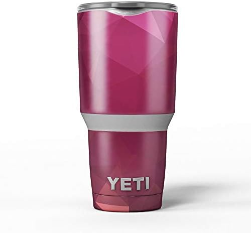 Dizajn Skinz Pink Geometric V16 - Komplet za omotavanje naljepnice za kožu Kompatibilan s čašima za hladnjak Yeti Rambler hladnjaka