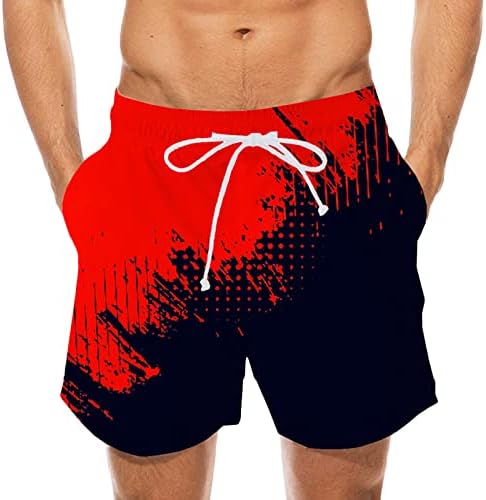 Muški elastični struk za plivanje kostiju ljetni elastični struk 3d tiskane kratke hlače na plaži labave kratke hlače s džepovima