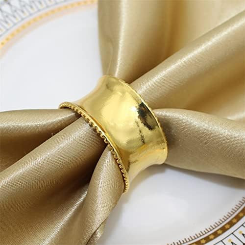 MJWDP držač za salveti prstenovi kopča za salvete za svadbene večere za vjenčanja prijemi obiteljski ukras metal