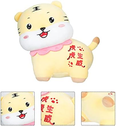 BUSTIONARD 3PCS Ukrasina lepršava maljača Mačka favorizirani ukras žute godine šumske životinje Bacaju simpatične jastuke Feng igračke
