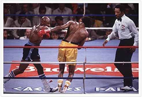 Desk -Palk Marvin Hagler vs Tommy Hearns Platna Otisci vintage bokserskog podudaranja bokserske borbene spavaće sobe estetski plakat