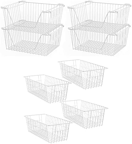 Žičane košare koje se mogu složiti za organiziranje spremišta u smočnici metalne kutije 15,7 košare za zamrzavanje žičane košare organizator