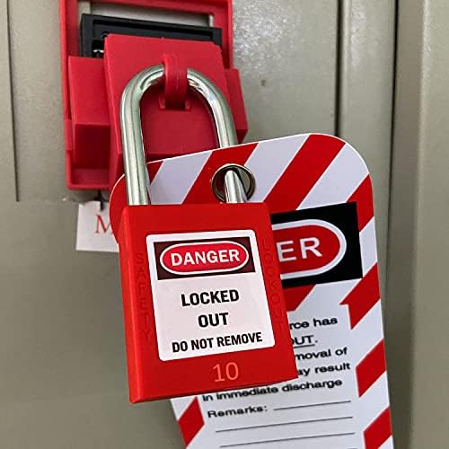 Zaključane brave, sigurnosni lock, na ključevima različito loto sigurnosne lokolove za zaključavanje oznake, 10 računala s brojem