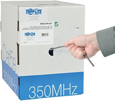 Tripp Lite Cat5/5E Bulk Solid Core kabel, CMR ocjenjivan PVC, 350 MHz bijela, 1000 '