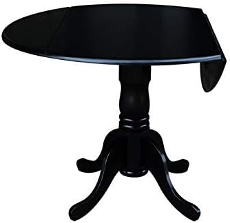 42-inčni okrugli mumbo-mumbo stol s dva preklopa, Crni