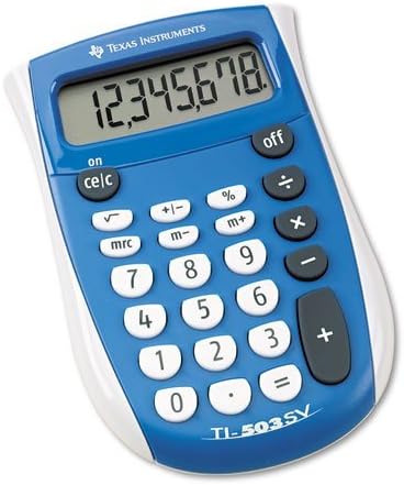 TI-503SV džepni kalkulator, 8-znamenkasti LCD