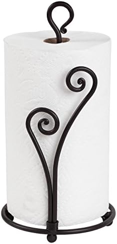 Dekorativni papirnati ručnik u obliku srca. Crno stilski autentično kovano željezo | Fancy Rod Metal Countertop | Jedinstveno i udobno