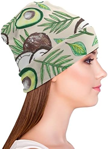 Kokos avokado umjetnička kapa Mekana topla puna kapa pulover kapa lubanja Uniseks kapa za spavanje