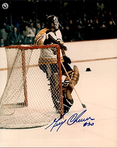 Gerry Cheevers potpisao je Boston Bruins 8x10 Fotografija - Autografirane NHL fotografije