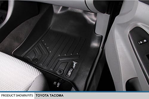 Smartliner Custom Fit Flot prostirke 2 red obloge set Black za 2012-2015 Toyota Tacoma Double Cab