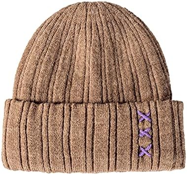 Zimska vanjska unisex ležerna pletena moda zgušnjava topli šešir od vunene bejzbol žene Slouch Beanie šešir