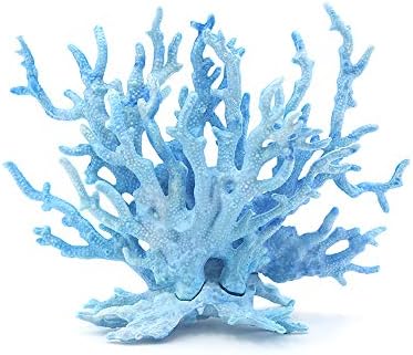 Umjetni koralj plastični podvodni ukras za skrivanje ribe pribor za ukrašavanje akvarija dekor akvarija Plava 1 kom.