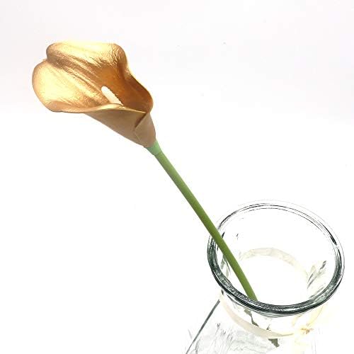 Mini 15 Umjetni Calla Lily 10 STEM BOUQUETS Umjetni lateks Real Touch Flowers za dekor kućnih zabava