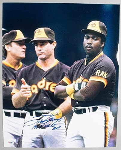 Steve Garvey potpisao Padres 1984 World Series 16x20 Photo PSA/DNA CoA oštećena - Autografirane MLB fotografije