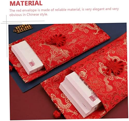 3pcs poklon vrećice s crvenim omotnicama za poklon kartice vjenčani dekor kineske crvene omotnice Chinoiserie dekor Azijski dekor kineske