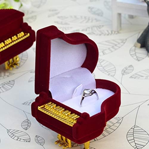 ; Kreativna kutija za prsten u obliku klavira flanel kutija za pohranu nakita naušnice za nakit organizator za pohranu nakita kutija