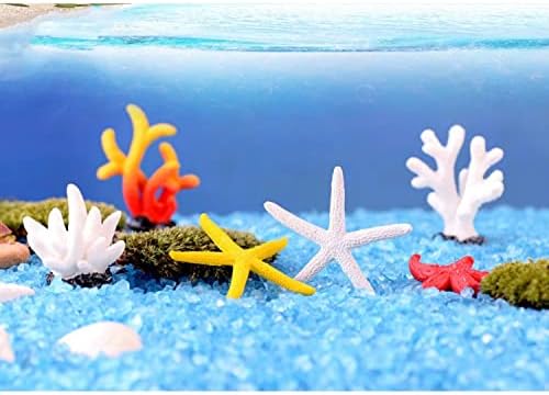 Mini vilinski Vrtni pribor - set od 27pcs Slatki mikro krajolik umjetni koralj Morska zvijezda obrt od smole za ukrašavanje akvarija