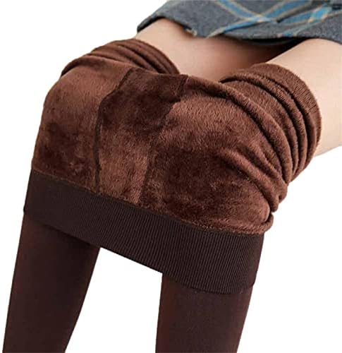 Lmsxct zimske tople baršunaste gamaše za žene elastične toplinske hlače za noge, runo obložen visoki struk meke ugodne debele tajice