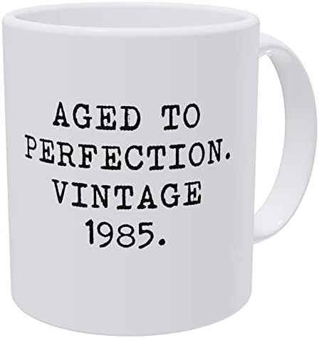 della tempo ostario do savršenstva Vintage 1985 11 unci smiješna šalica bijele kave