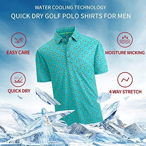 Muška majica za golf s kratkim rukavima s kratkim rukavima za muškarce, Polo majice suhog kroja za muškarce