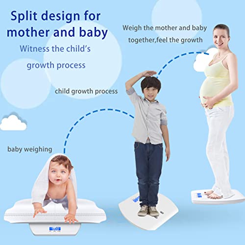 Digitalna vaga za kućne ljubimce, višenamjenska vaga za bebe, vaga za bebe s 3 načina vaganja i praćenjem rasta