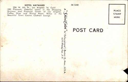 Hotel Hayward Los Angeles, Kalifornija CA Originalna vintage razglednica