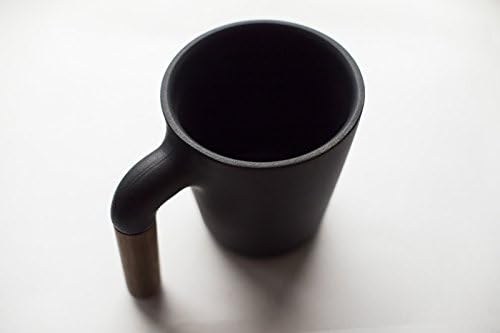 Mugrrr keramička šalica za kavu s drvama, crna
