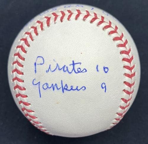 Bill Mazeroksi 1960 WS Igra 7 GWHR potpisala je STAT BASEBALL JSA svjedok - Autografirani bejzbols