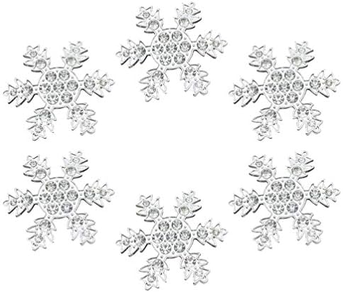 AMOSFUN 6PCS snježna pahuljica prsten božićni salvet držač za odmor središnji dijelovi srebrnog salveta za salvete za božićne novogodišnje
