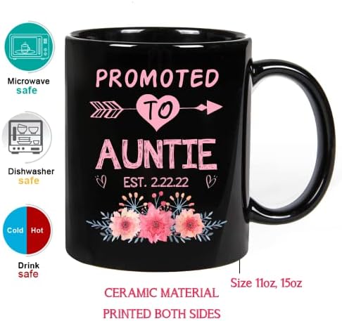 Personalizirano promovirano u tetku, teta ikad pokloni od nećakinje ili nećaka na Majčin dan, rođendan, božićnu keramičku šalicu kave