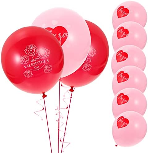 Aboofan 36pcs Valentinovo Dan balona baloni baloni lateks crveni ružičasti baloni Romantični ukrasi Posebni noćni baloni za Valentine