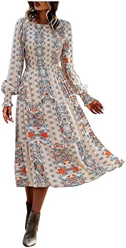 Ženska haljina Plus veličine u donjem rublju, ženska moda za proljeće i jesen, boho haljina s okruglim vratom, pletene mini haljine