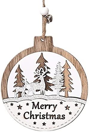 Božićni ukrasi Božićni privjesci srebrni prah zlato prah drva kreativni popis vintage božićni vijenac za kamin