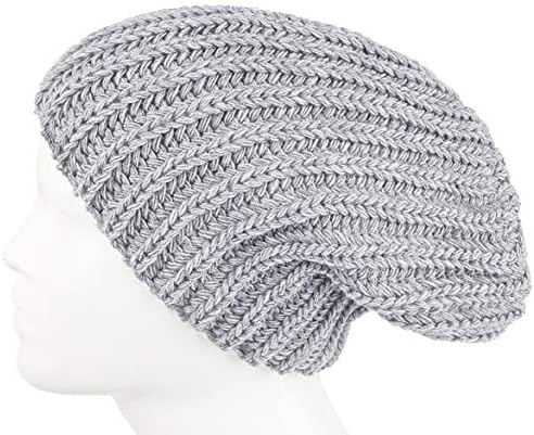 Lilax kabel pleteni slojevi chunky preveliki mekana topla zima solidna žena šešir