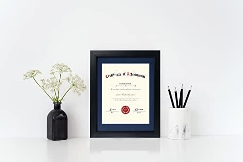 Okviri Elsker & Home Certifikata 8,5 x 11 crno, odgovara diplomi 8,5 x 11 s mat plavom ili 11x14 bez prostirke, okvir za dodjelu nagrada