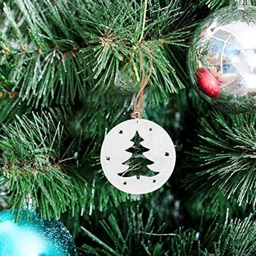 Željezna snježna pahuljica božićno drvce Privjesak Božićni ukrasi Bijeli limen privjesak božićno drvce Privjesak Valentinovo ukrasi