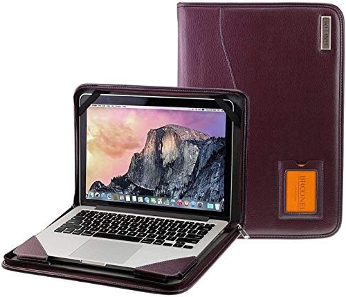 Broonel - Kontura serija - Zaštitni futrola za kožu ljubičaste teške dužnosti - Kompatibilno s HP EliteBook 830 G6 13.3 FHD zaslon