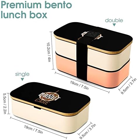 I Donasti Care Double sloj Bento kutija za ručak s priborom Set Set slaganje Kontejner za ručak uključuje 2 spremnika