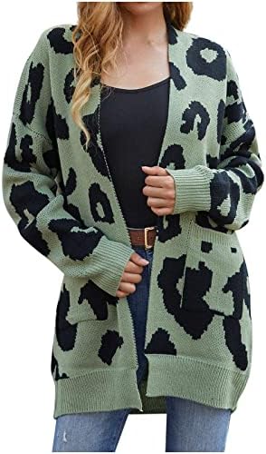 Ženski gumb za pulover s gumbom za V-izrez Pleteni kardigan džemper prednji čep na dugim rukavima pleteni vrhovi s džepom
