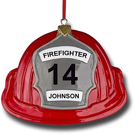 Polar X Personalizirana vatrogasna kaciga za božićni ukras Poklon za vatrogasne službe - vaš izbor prilagođenog imena vatrogasne postaje