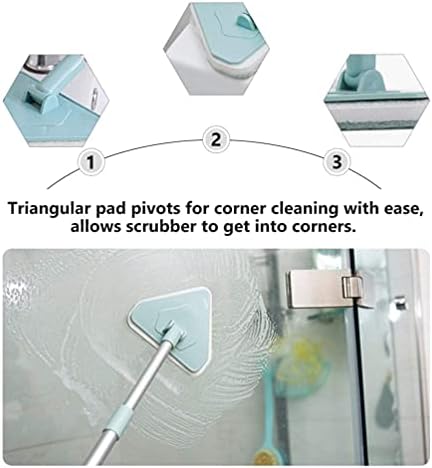 M I Skič za tuširanje za čišćenje, proširiva dugačka lagana ručka odvojiva četkica za čišćenje za čišćenje kupaonice za tuširanje kade