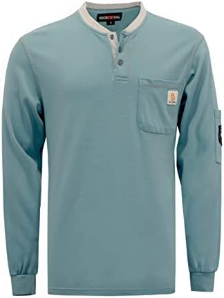 Bocomal fr košulje za muškarce CAT2 5,5oz Henley majice otporne na plamen vatre Retardantni košulja dugih rukava