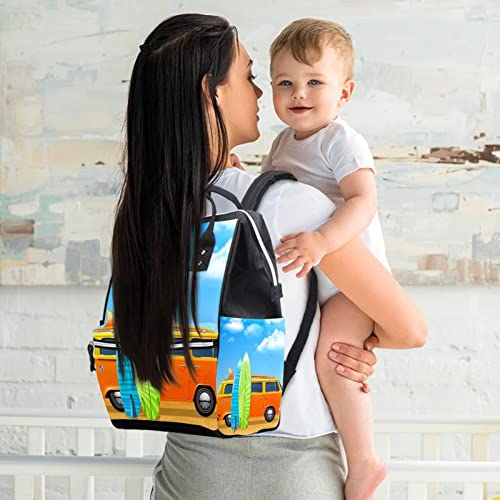 Autobus s pločama za surfanje pelene torbe za torbe mame ruksak veliki kapacitet pelena vrećica za njegu za njegu beba za njegu bebe